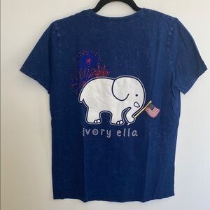 4/$20 Ivory Ella 100% Cotton 4th of July Independence Day American Flag T-Shirt